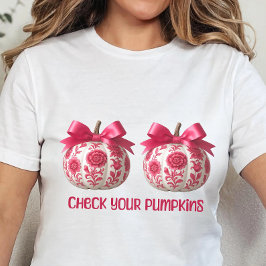 Camiseta Triblenda Compruebe sus calabazas, sobreviviente de cáncer d