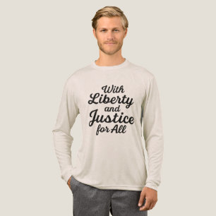 Camiseta Triblenda Con libertad y justicia para todos protestan por l
