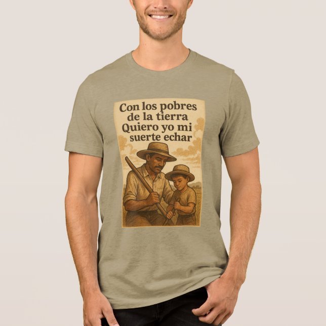 Camiseta Triblenda Con los pobres de la tierra (Anverso)