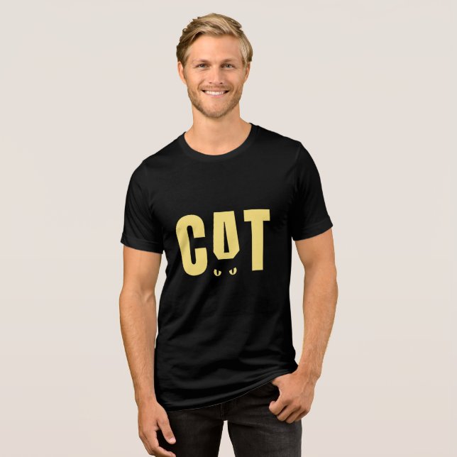 Camiseta Triblenda Con Tema De Gato (Anverso Completo)