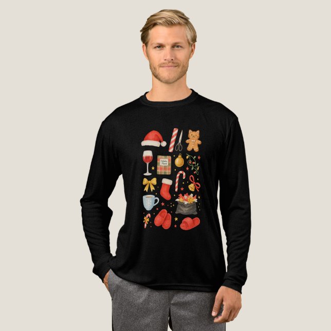 Camiseta Triblenda Con tema de Navidad  (Anverso Completo)