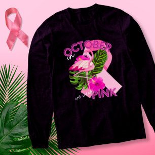 Camiseta Triblenda Conciencia sobre el cáncer de mama Flamingo rosa t