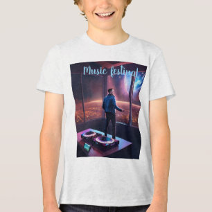 Camiseta Triblenda Concierto de DJ Futurista con Vista a Marte