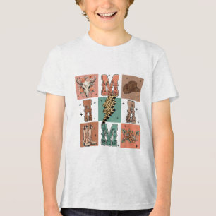 Camiseta Triblenda Condado de Mamá Vaquera de Mama Occidental Día de