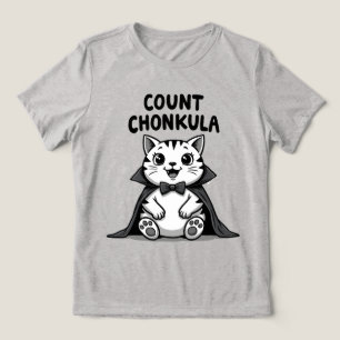 Camiseta Triblenda Conde Chonkula Gato Vampiro Divertido