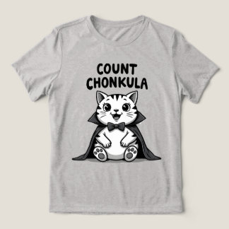 Camiseta Triblenda Conde Chonkula Gato Vampiro Divertido