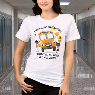 Camiseta Triblenda Conductor de Autobús Escolar Amarillo