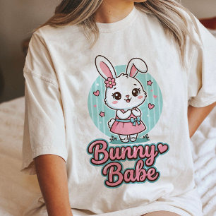 Camiseta Triblenda Conejito Bonito Babe Kawaii Conejo Vestido Rosa Gr
