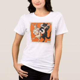 Camiseta Triblenda Conejo bailarín y gato