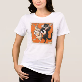 Camiseta Triblenda Conejo bailarín y gato