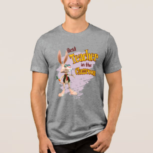 Camiseta Triblenda Conejo Divertido Mejor Profesor de la Clase
