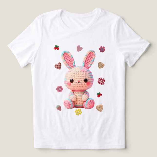 Camiseta Triblenda Conejo Dulce al Crochet (Diseño delantero )