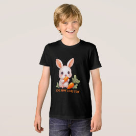 Camiseta Triblenda Conejo Feliz con Zanahoria