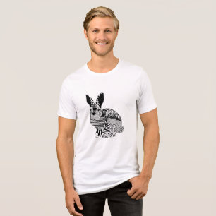 Camiseta Triblenda Conejo floral