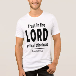Camiseta Triblenda Confía en el Señor Proverbios 3 5 RVR Mens T-Shirt