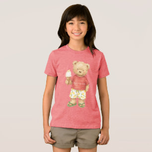 Camiseta Triblenda Cono de helado de osito de peluche lindo