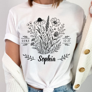 Camiseta Triblenda Considera las flores silvestres Lucas 12 Ropa Cris
