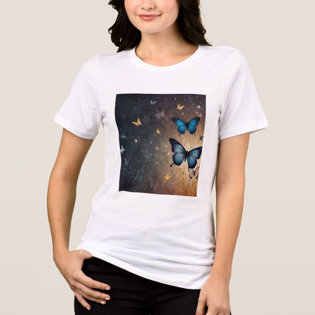 Camiseta Triblenda Constelación de mariposa mística (Anverso)