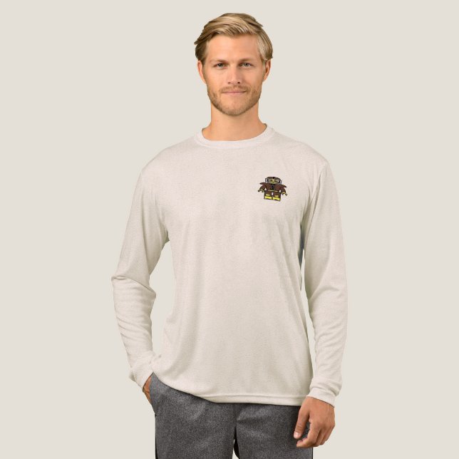 Camiseta Triblenda Construido para este tee de manga larga del pecho  (Anverso Completo)
