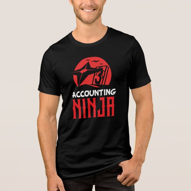 Camiseta Triblenda Contabilidad divertida Ninja CPA Novedad de expert (Anverso)