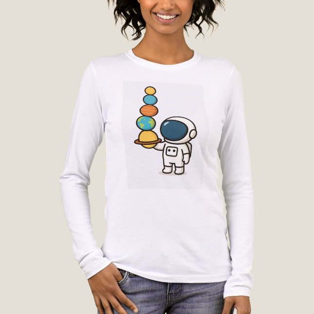 Camiseta Triblenda Contrabando del planeta - Astronauta Kawaii Hoodie (Anverso)