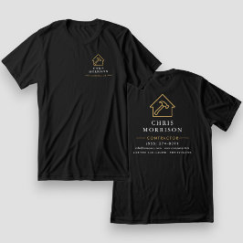 Camiseta Triblenda Contratista de Reparación del Hogar de Oro Negro