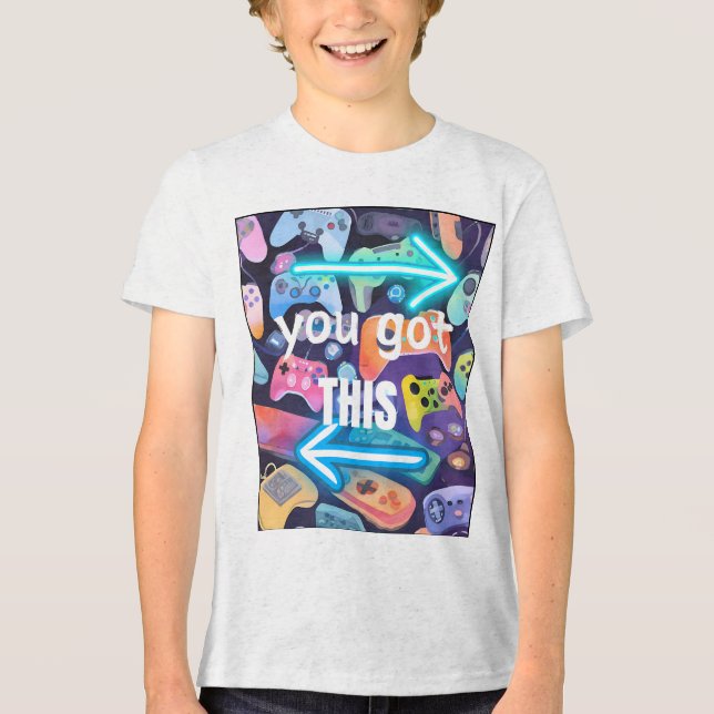 Camiseta Triblenda Controladores de juego icónicos (Anverso)