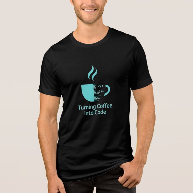 Camiseta Triblenda Convertir el café en diseño de desarrollador de so (Anverso)