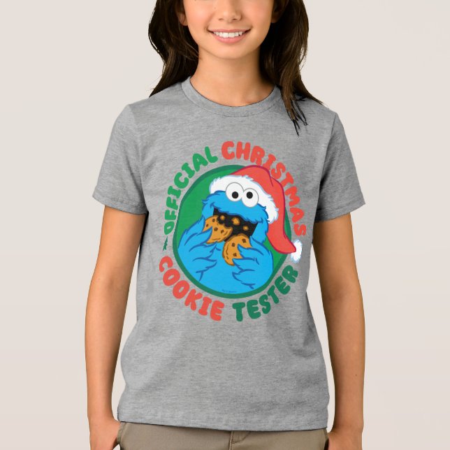 Camiseta Triblenda Cookie Monster | Navidades oficiales Cookie Tester (Anverso)