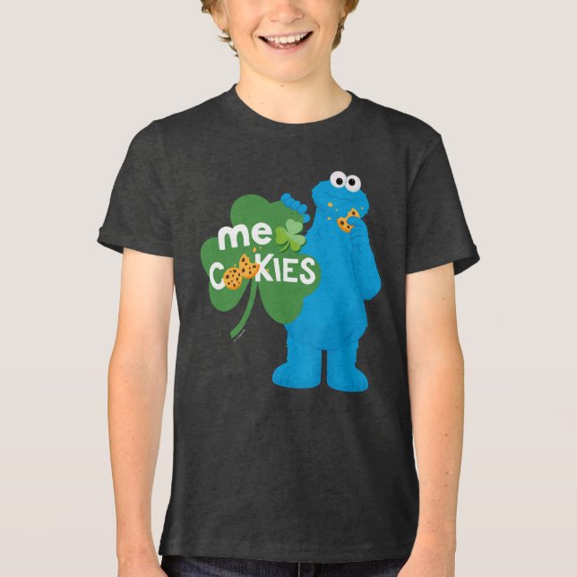Camiseta Triblenda Cookie Monster | Shamrock Love (Anverso)