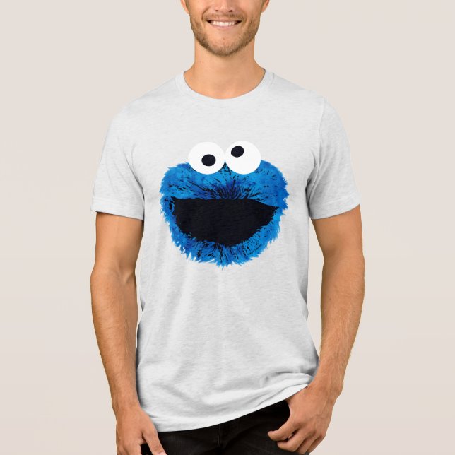 Camiseta Triblenda Cookie Monster | Tendencia acuarela (Anverso)