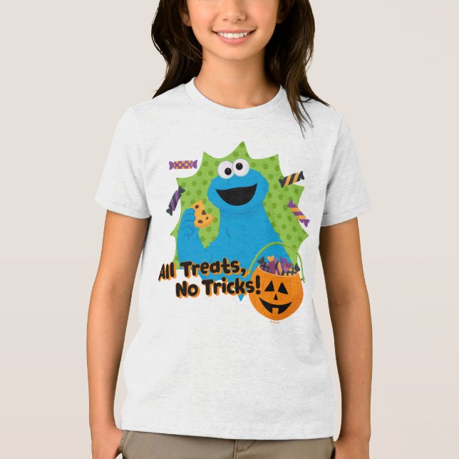 Camiseta Triblenda Cookie Monster | ¡Todos los tratamientos, sin truc (Anverso)