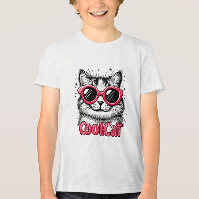 Camiseta Triblenda Cool Cat 1 (Anverso)