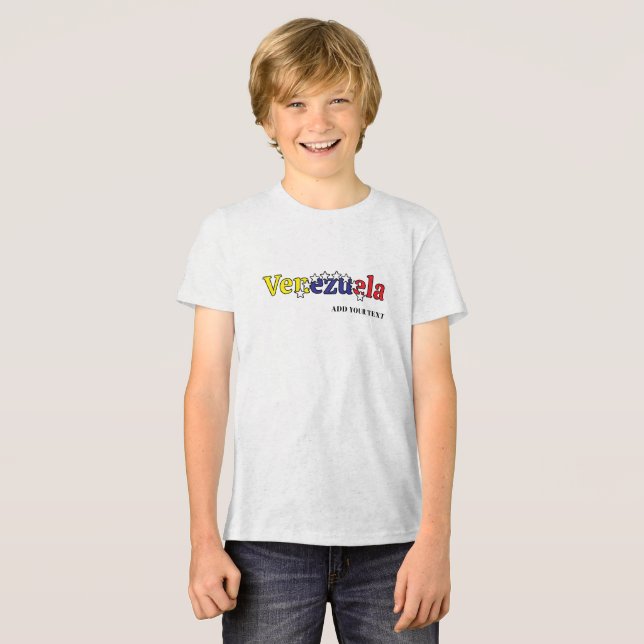 Camiseta Triblenda cool country flag customize kid's Venezuelan  (Anverso Completo)