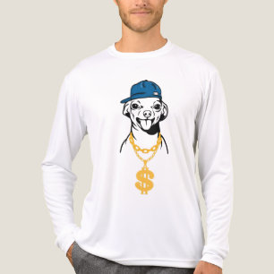 Camiseta Triblenda Cool Rapero Chihuahua Perro Cadena De Oro Dólar Co