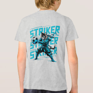 Camiseta Triblenda  Cool Samurai Cat Soccer Striker - Regalo para fút