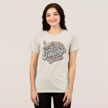 Camiseta Triblenda Cool Teacher Vibes Retro Rainbow Bird<br><div class="desc">A retro-style “Cool Teacher Vibes” design featuring a vintage rainbow,  flowers,  and a bird illustration. Perfect for teachers who bring positive energy,  creativity,  and style to the classroom.</div>