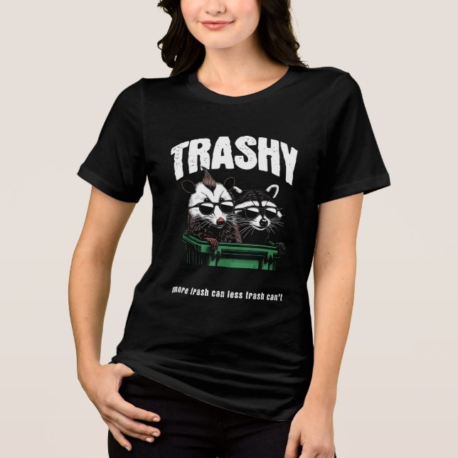 Camiseta Triblenda Cool Trash Panda and  Opossum for raccoon lovers (Anverso)