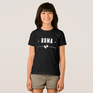 Camiseta Triblenda Coordenadas de Roma con Globo Blanco