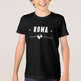 Camiseta Triblenda Coordenadas de Roma con Globo Blanco