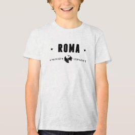 Camiseta Triblenda Coordenadas de Roma con Globo y Estrellas