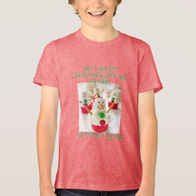 Camiseta Triblenda Copos de nieve (Anverso)