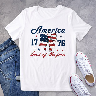 Camiseta Triblenda Coquette Bow America 1776 Shirt