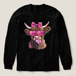 Camiseta Triblenda Coquette Highland Cow Bubblegum 2025