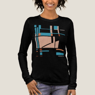 Camiseta Triblenda Coral Aqua Naranja MCM Look Geométrico Resumen