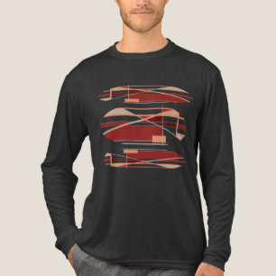 Camiseta Triblenda Coral Beige Rojo Ladrillo Arte Abstracto Contempor