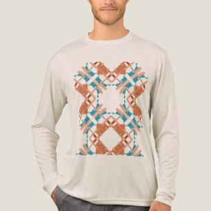 Camiseta Triblenda Coral Blue Rust Resumen Crisscross Souwest Look
