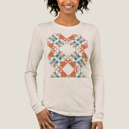 Camiseta Triblenda Coral Blue Rust Resumen Crisscross Souwest Look