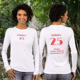 Camiseta Triblenda Coral Red Name, Number, Team (Limelight)