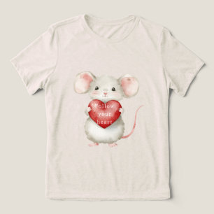 Camiseta Triblenda Corazón animal de ratón lindo